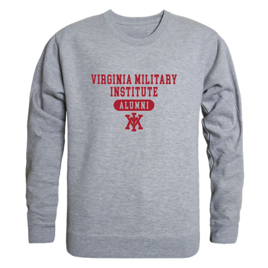 VMI Virginia Military Institute Keydets Alumni Fleece Crewneck Pullover Sweatshirt Heather Gray-Campus-Wardrobe