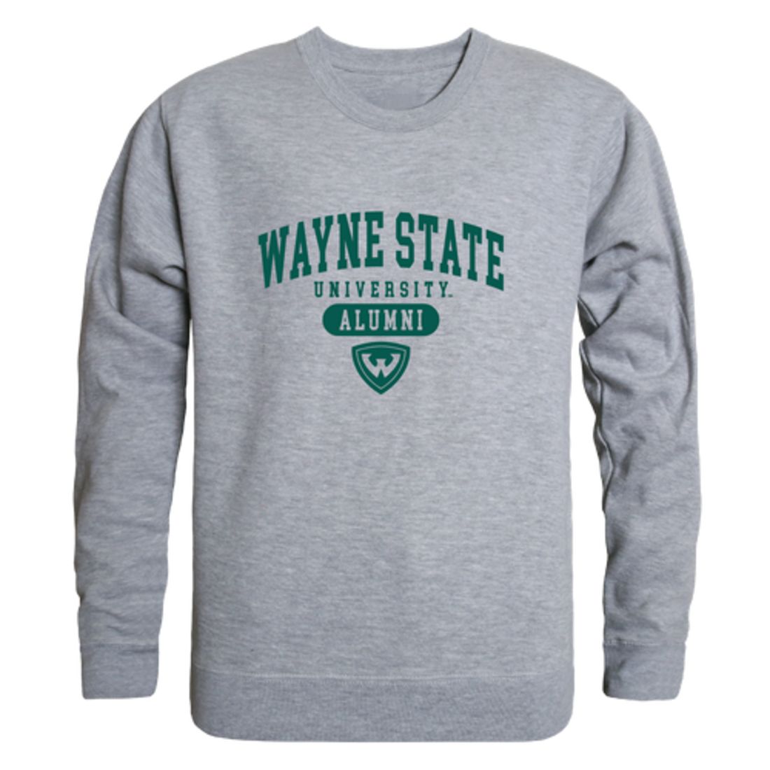 Wayne State University Warriors Warriors Alumni Fleece Crewneck Pullover Sweatshirt Forest-Campus-Wardrobe
