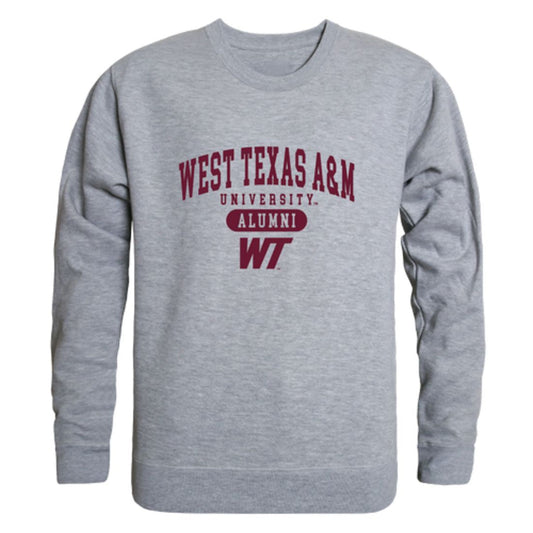 WTAMU West Texas A&M University Buffaloes Alumni Fleece Crewneck Pullover Sweatshirt Heather Gray-Campus-Wardrobe