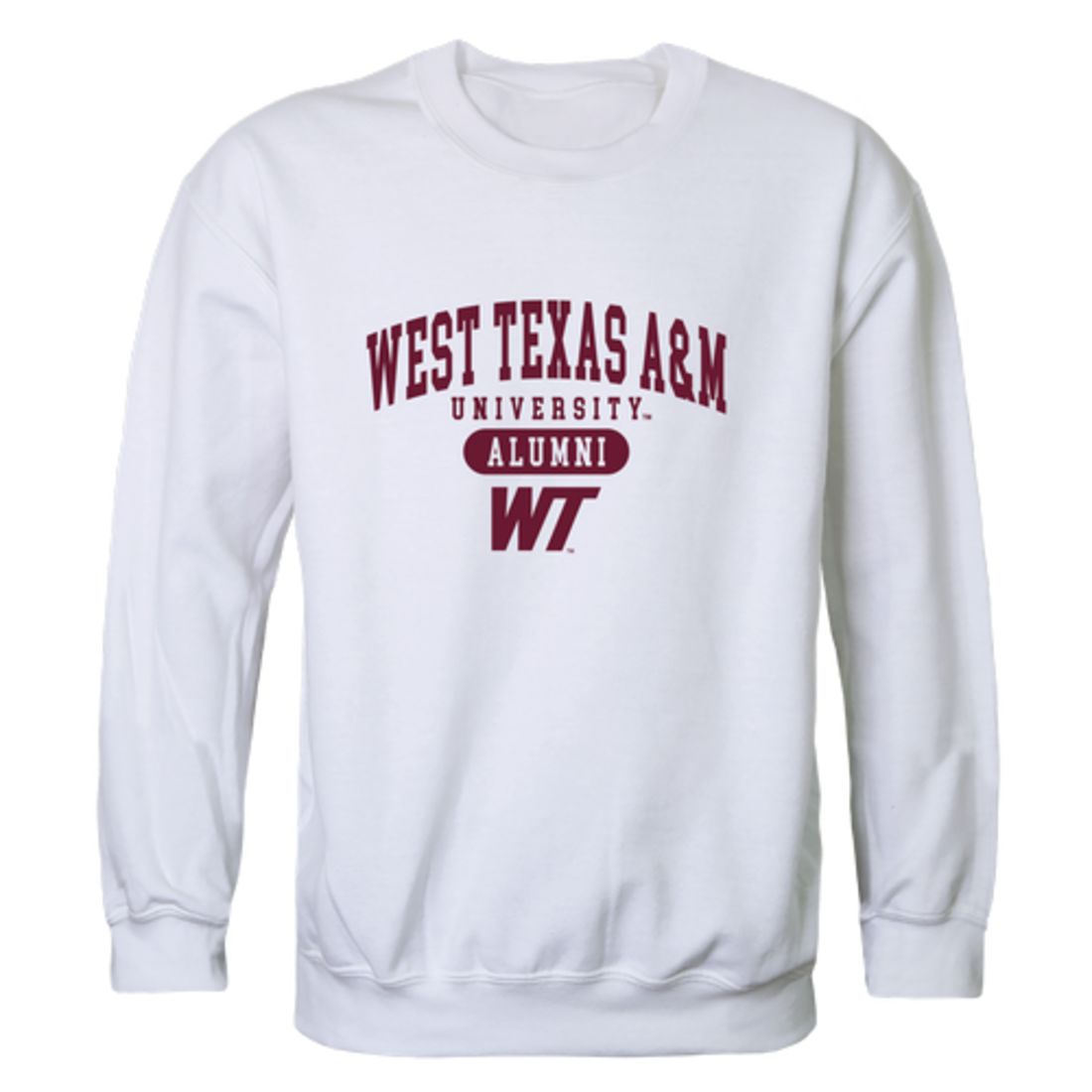 WTAMU West Texas A&M University Buffaloes Alumni Fleece Crewneck Pullover Sweatshirt Heather Gray-Campus-Wardrobe