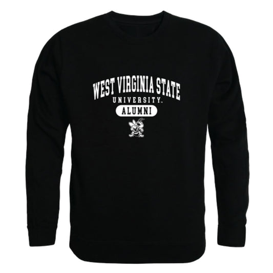 WVSU West Virginia State University Yellow Jackets Alumni Fleece Crewneck Pullover Sweatshirt Black-Campus-Wardrobe