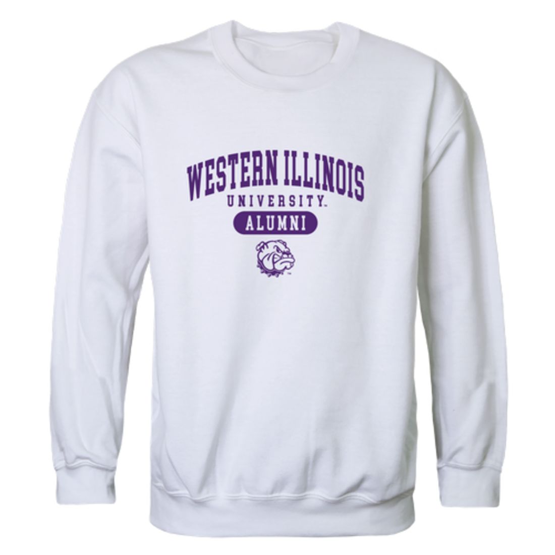 WIU Western Illinois University Leathernecks Alumni Fleece Crewneck Pullover Sweatshirt Heather Charcoal-Campus-Wardrobe