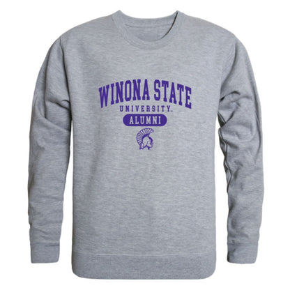 Winona State University Warriors Alumni Fleece Crewneck Pullover Sweatshirt Heather Charcoal-Campus-Wardrobe