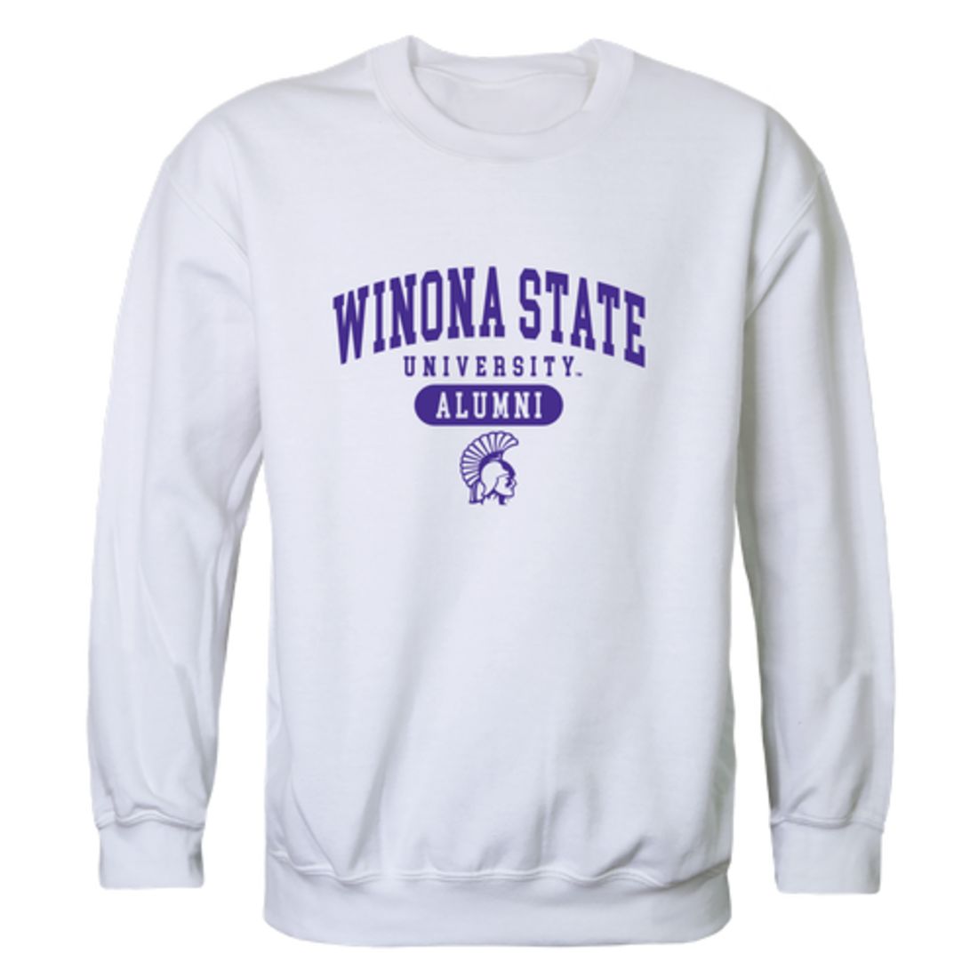 Winona State University Warriors Alumni Fleece Crewneck Pullover Sweatshirt Heather Charcoal-Campus-Wardrobe