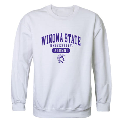 Winona State University Warriors Alumni Fleece Crewneck Pullover Sweatshirt Heather Charcoal-Campus-Wardrobe