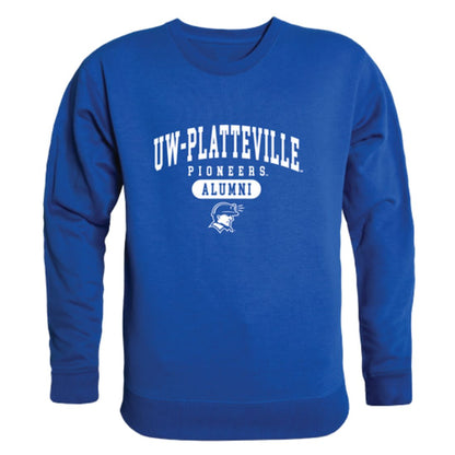 UW University of Wisconsin Platteville Pioneers Alumni Fleece Crewneck Pullover Sweatshirt Heather Gray-Campus-Wardrobe