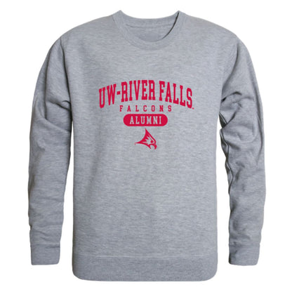 UWRF University of Wisconsin River Falls Falcons Alumni Fleece Crewneck Pullover Sweatshirt Heather Gray-Campus-Wardrobe