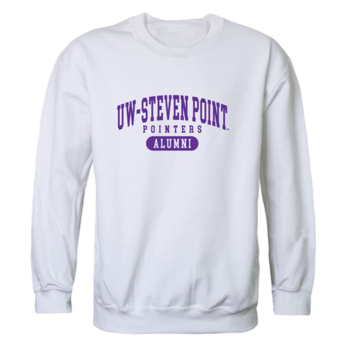 UWSP University of Wisconsin Stevens Point Pointers Alumni Fleece Crewneck Pullover Sweatshirt Heather Charcoal-Campus-Wardrobe