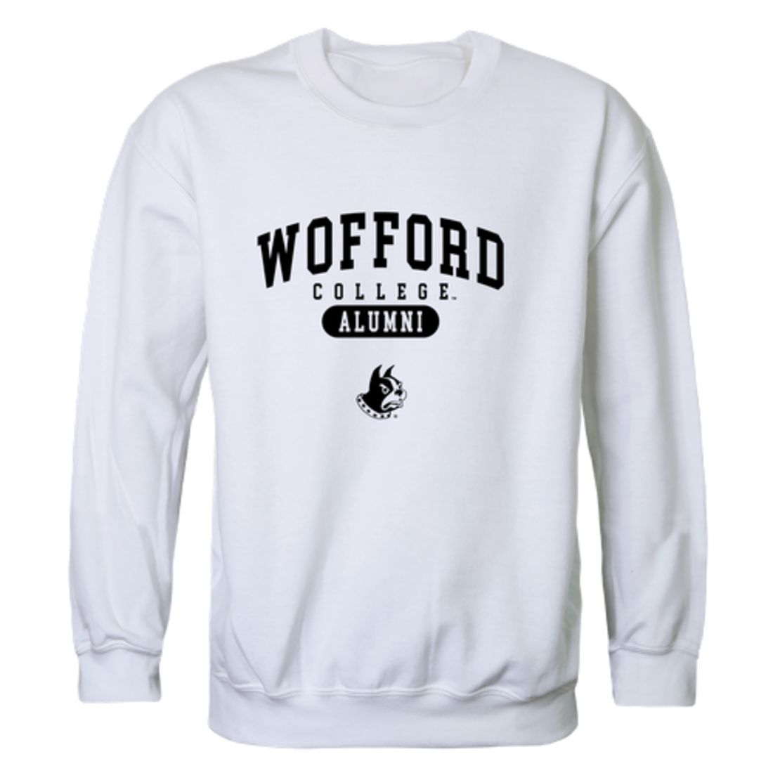 Wofford College Terriers Alumni Fleece Crewneck Pullover Sweatshirt Black-Campus-Wardrobe