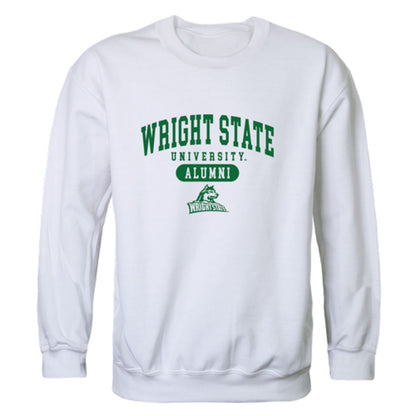 Wright State University Raiders Alumni Fleece Crewneck Pullover Sweatshirt Heather Charcoal-Campus-Wardrobe