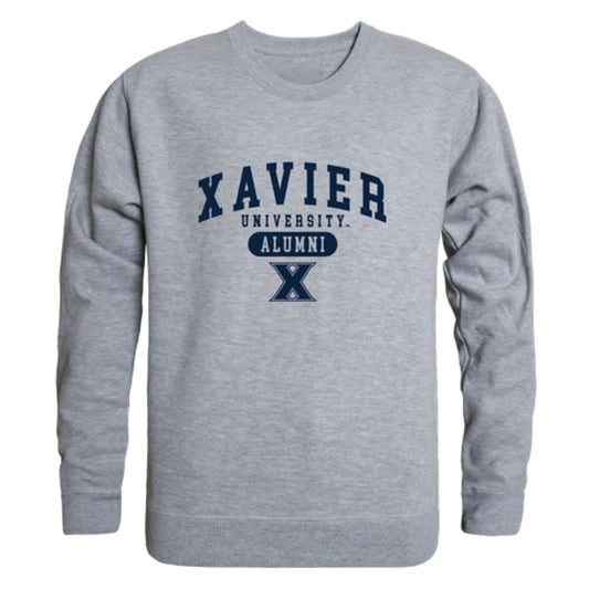 Xavier University Musketeers Alumni Fleece Crewneck Pullover Sweatshirt Heather Gray-Campus-Wardrobe