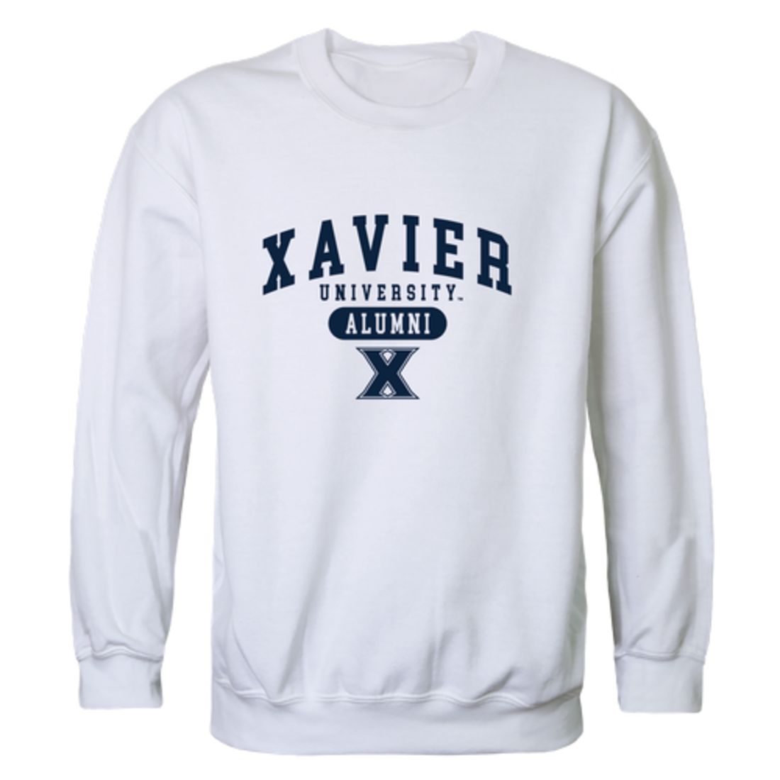 Xavier University Musketeers Alumni Fleece Crewneck Pullover Sweatshirt Heather Gray-Campus-Wardrobe