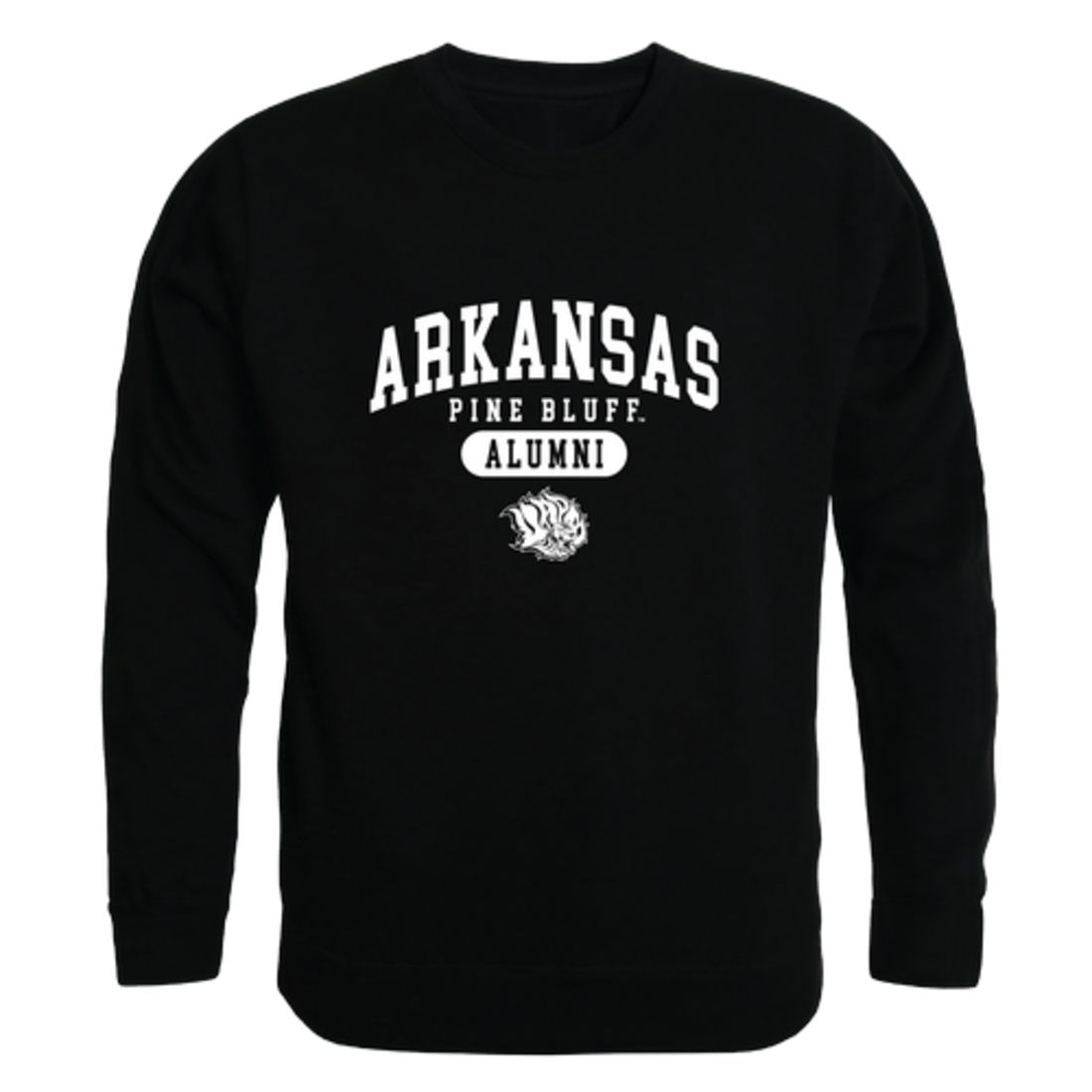 UAPB University of Arkansas Pine Bluff Golden Lions Alumni Fleece Crewneck Pullover Sweatshirt Black-Campus-Wardrobe