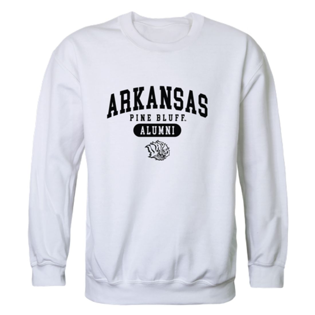 UAPB University of Arkansas Pine Bluff Golden Lions Alumni Fleece Crewneck Pullover Sweatshirt Black-Campus-Wardrobe