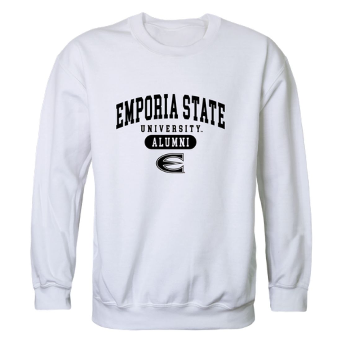 Emporia State University Hornets Alumni Fleece Crewneck Pullover Sweatshirt Black-Campus-Wardrobe
