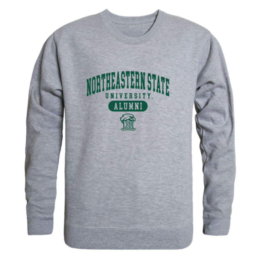 NSU Northeastern State University RiverHawks Alumni Fleece Crewneck Pullover Sweatshirt Forest-Campus-Wardrobe