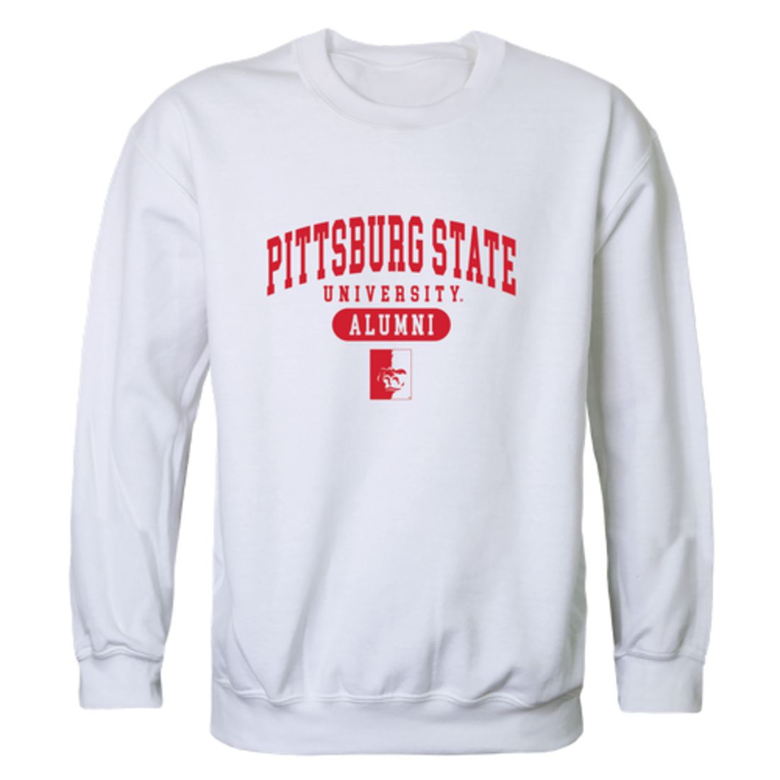 Pittsburg State University Gorillas Alumni Fleece Crewneck Pullover Sweatshirt Heather Gray-Campus-Wardrobe