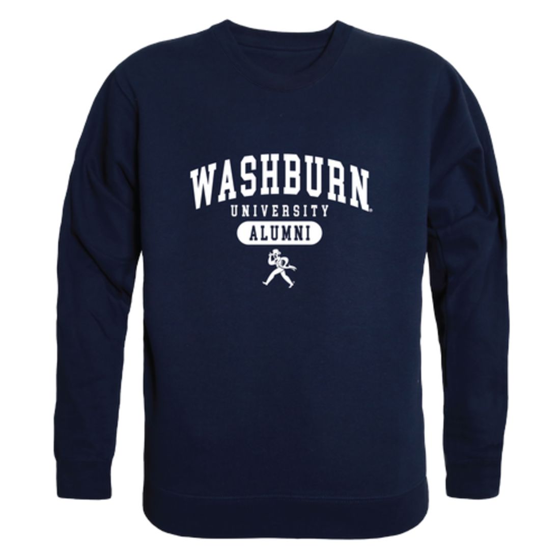 Washburn University Ichabods Alumni Fleece Crewneck Pullover Sweatshirt Heather Gray-Campus-Wardrobe