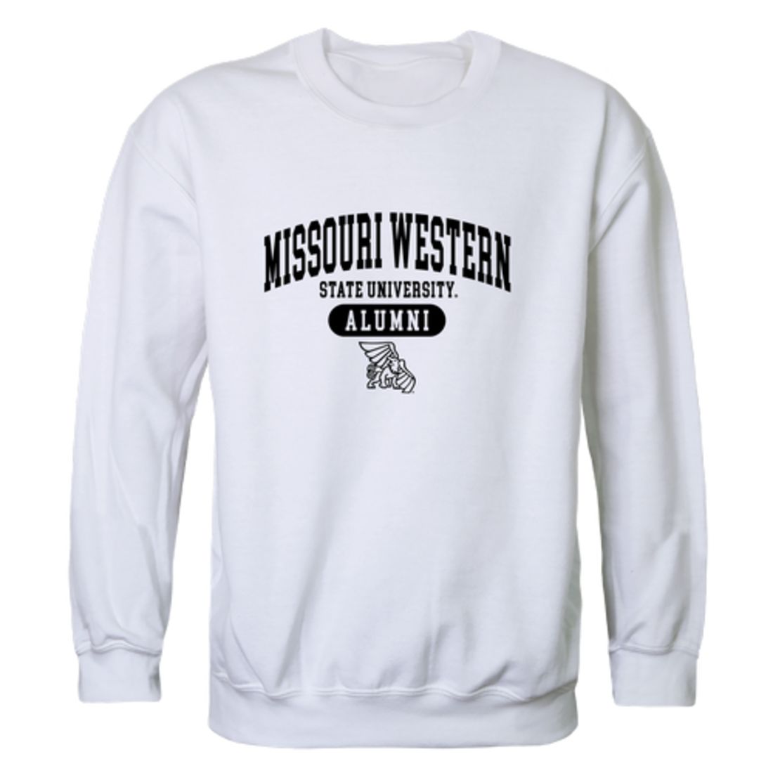 MWSU Missouri Western State University Griffons Alumni Fleece Crewneck Pullover Sweatshirt Black-Campus-Wardrobe