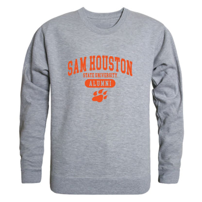 Sam Houston State University Bearkat Alumni Fleece Crewneck Pullover Sweatshirt Heather Charcoal-Campus-Wardrobe