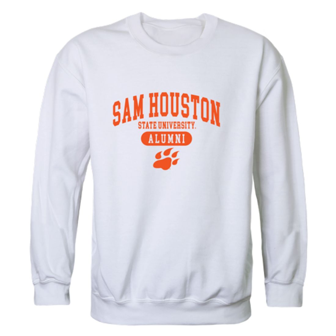 Sam Houston State University Bearkat Alumni Fleece Crewneck Pullover Sweatshirt Heather Charcoal-Campus-Wardrobe