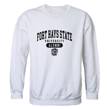 FHSU Fort Hays State University Tigers Alumni Fleece Crewneck Pullover Sweatshirt Black-Campus-Wardrobe