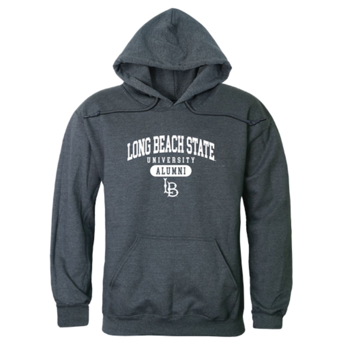 CSULB California State University Long Beach Alumni Fleece Hoodie Sweatshirts Heather Charcoal-Campus-Wardrobe