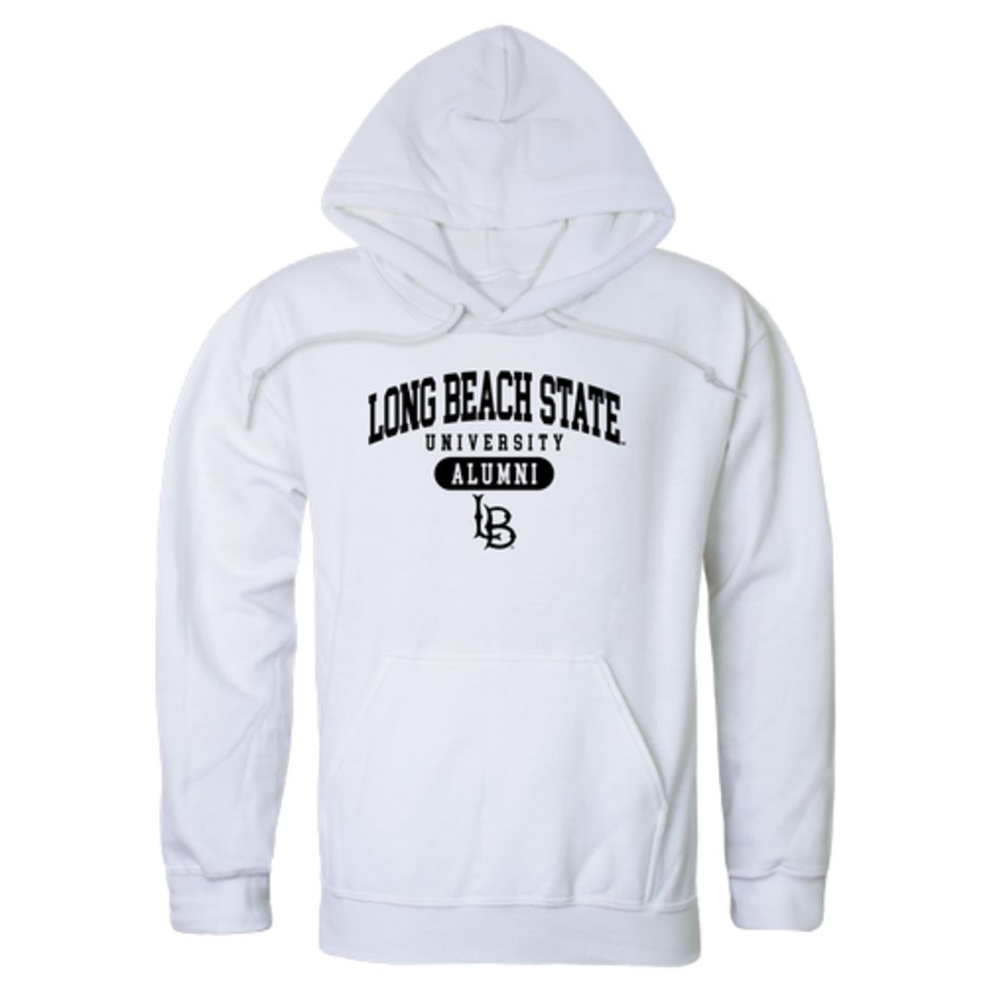 CSULB California State University Long Beach Alumni Fleece Hoodie Sweatshirts Heather Charcoal-Campus-Wardrobe