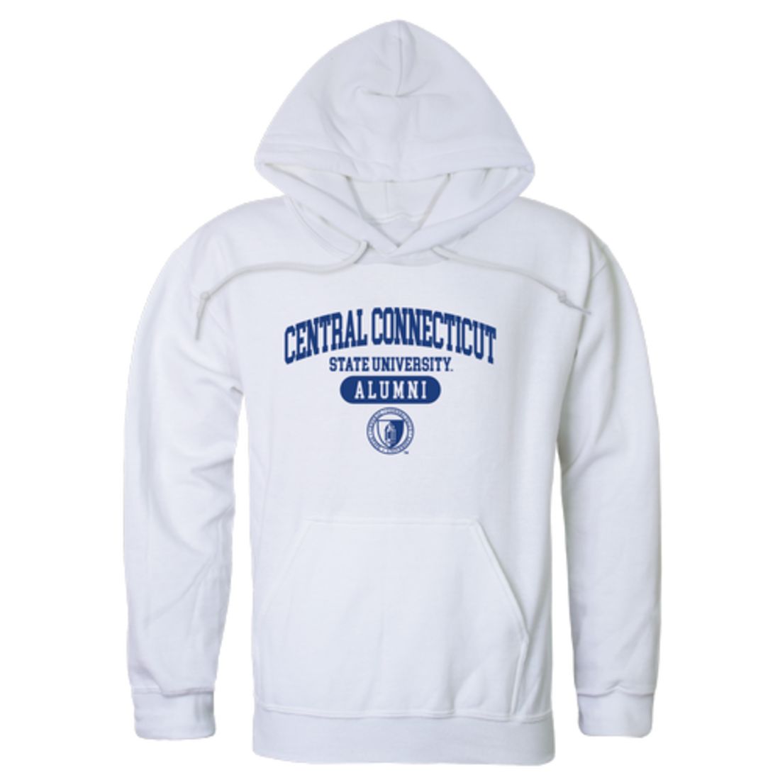 CCSU Central Connecticut State University Blue Devils Alumni Fleece Hoodie Sweatshirts Heather Grey-Campus-Wardrobe