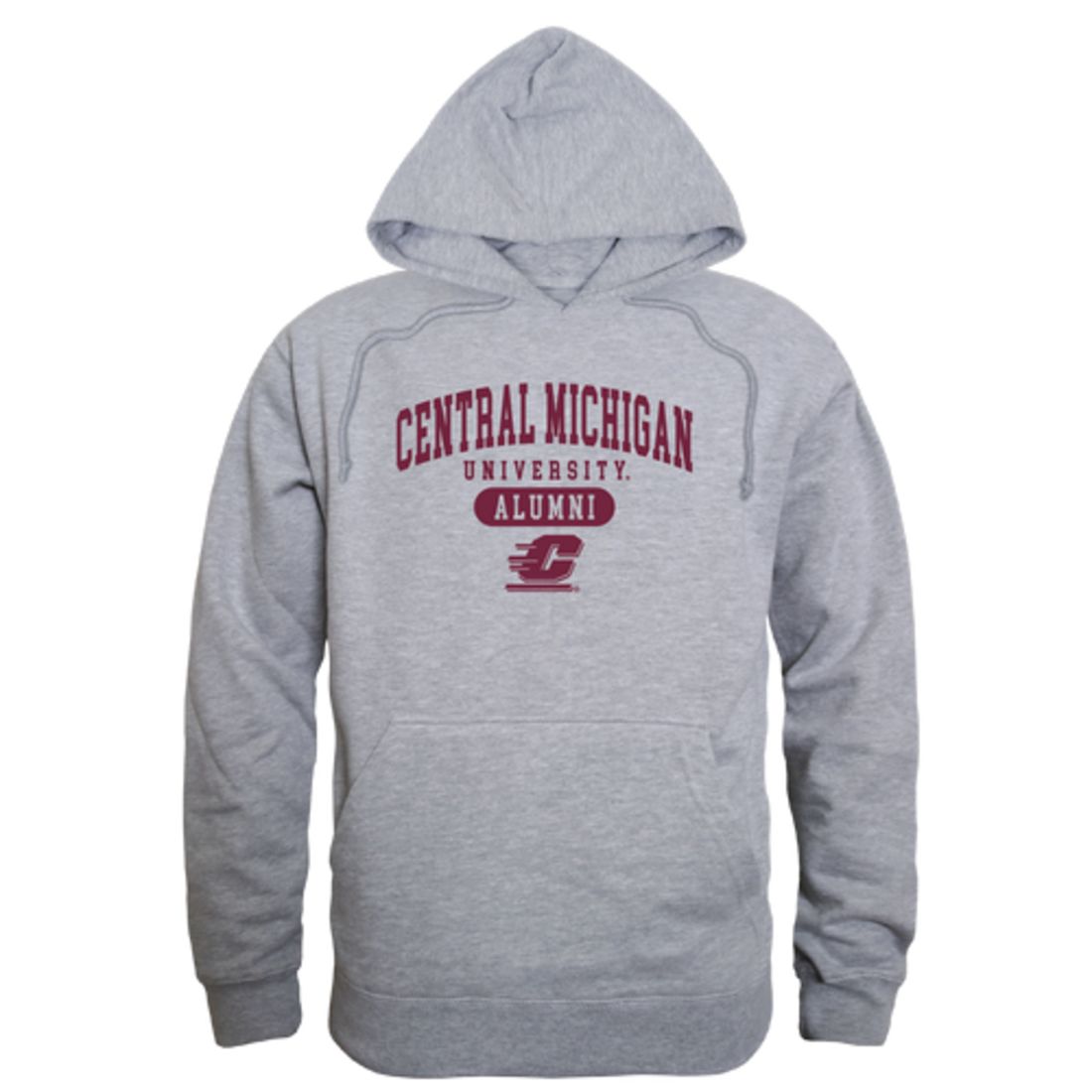 CMU Central Michigan University Chippewas Alumni Fleece Hoodie Sweatshirts Heather Grey-Campus-Wardrobe