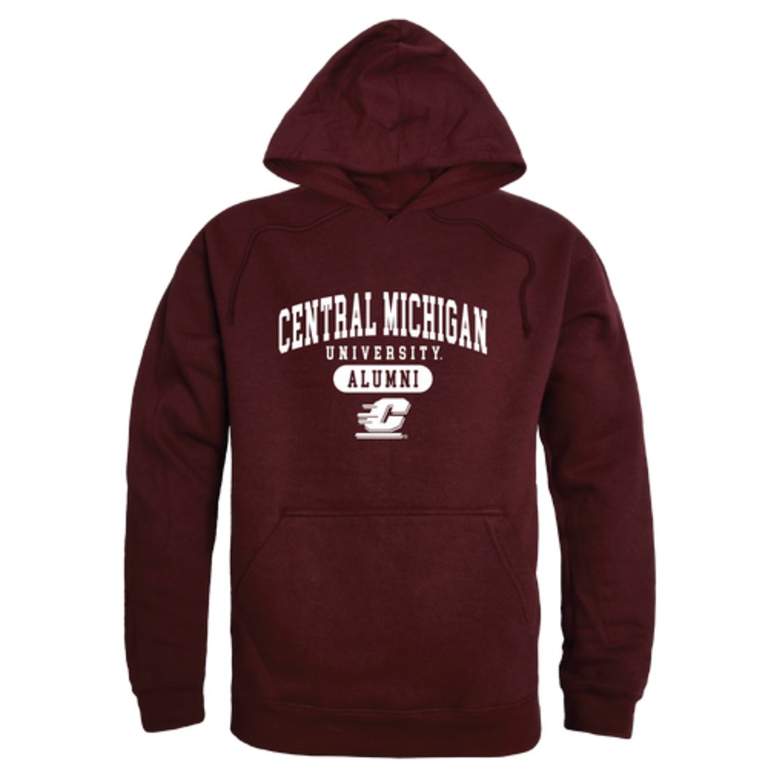 CMU Central Michigan University Chippewas Alumni Fleece Hoodie Sweatshirts Heather Grey-Campus-Wardrobe