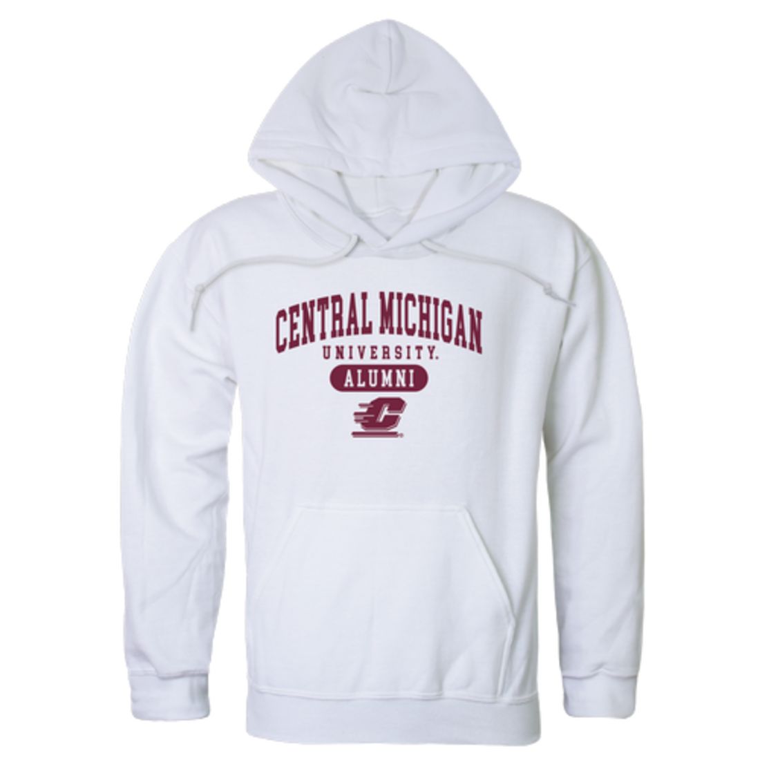 CMU Central Michigan University Chippewas Alumni Fleece Hoodie Sweatshirts Heather Grey-Campus-Wardrobe