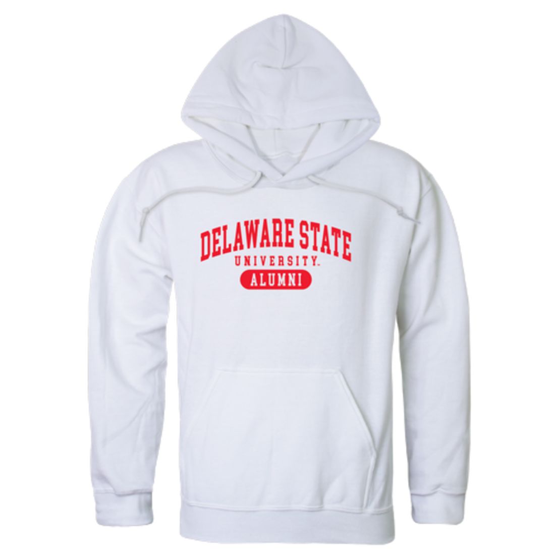 DSU Delaware State University Hornet Alumni Fleece Hoodie Sweatshirts Heather Grey-Campus-Wardrobe