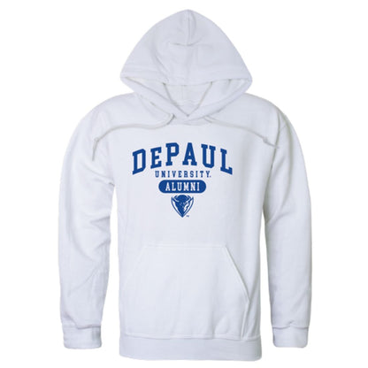 DePaul University Blue Demons Alumni Fleece Hoodie Sweatshirts Heather Grey-Campus-Wardrobe