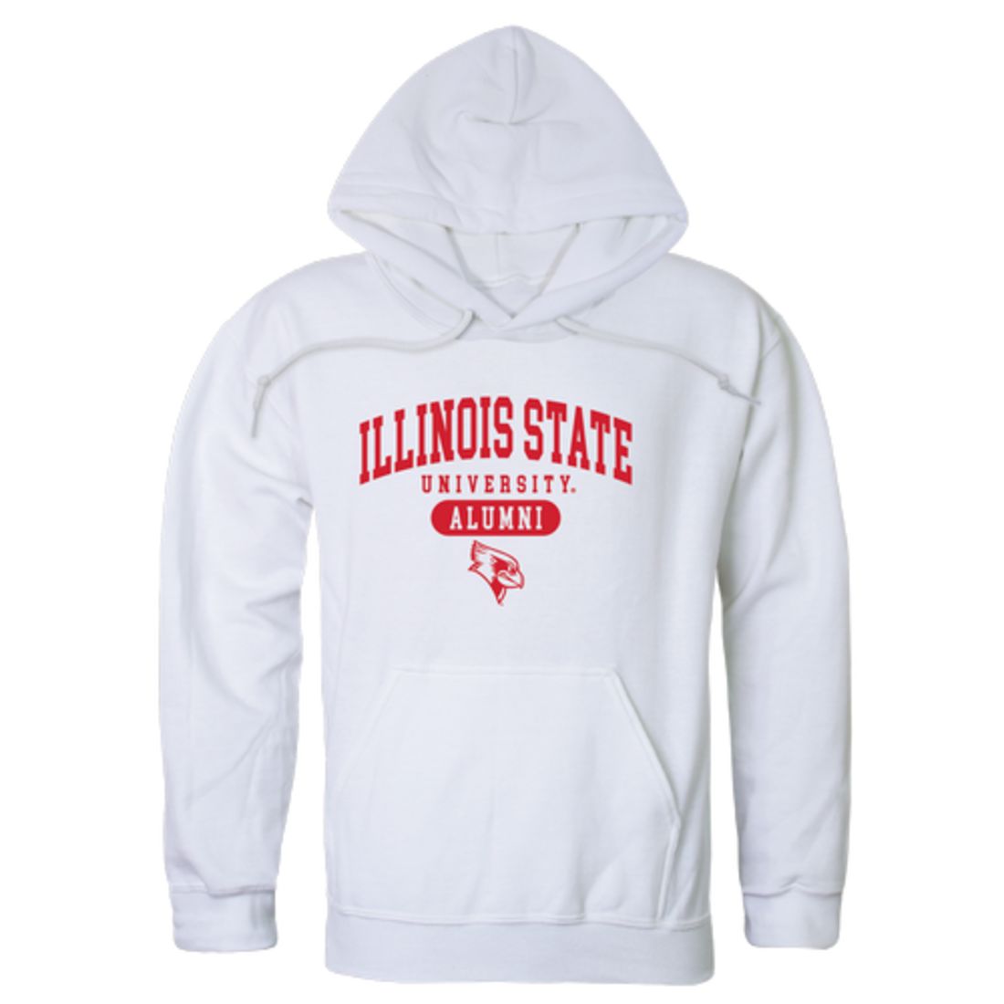 ISU Illinois State University Redbirds Alumni Fleece Hoodie Sweatshirts Heather Grey-Campus-Wardrobe