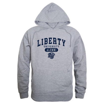 Liberty University Flames Alumni Fleece Hoodie Sweatshirts Heather Grey-Campus-Wardrobe