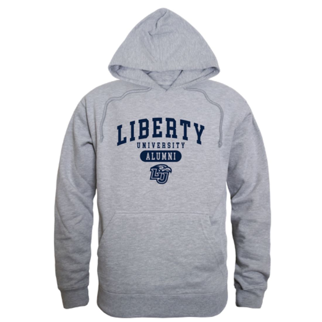 Liberty University Flames Alumni Fleece Hoodie Sweatshirts Heather Grey-Campus-Wardrobe