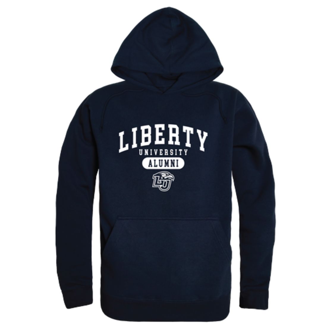 Liberty University Flames Alumni Fleece Hoodie Sweatshirts Heather Grey-Campus-Wardrobe