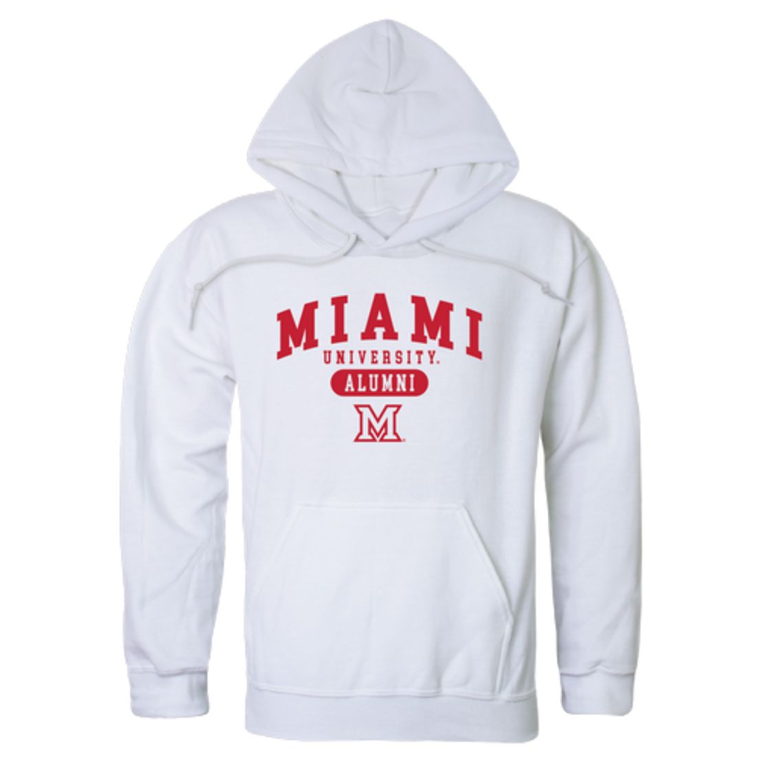 Miami University RedHawks Alumni Fleece Hoodie Sweatshirts Heather Grey-Campus-Wardrobe