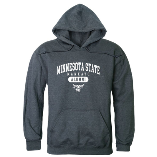 MNSU Minnesota State University Mankato Mavericks Alumni Fleece Hoodie Sweatshirts Heather Charcoal-Campus-Wardrobe