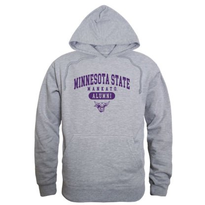 MNSU Minnesota State University Mankato Mavericks Alumni Fleece Hoodie Sweatshirts Heather Charcoal-Campus-Wardrobe