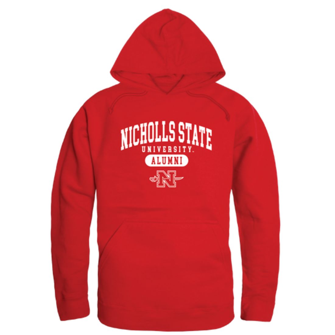 Nicholls State University Colonels Alumni Fleece Hoodie Sweatshirts Heather Grey-Campus-Wardrobe