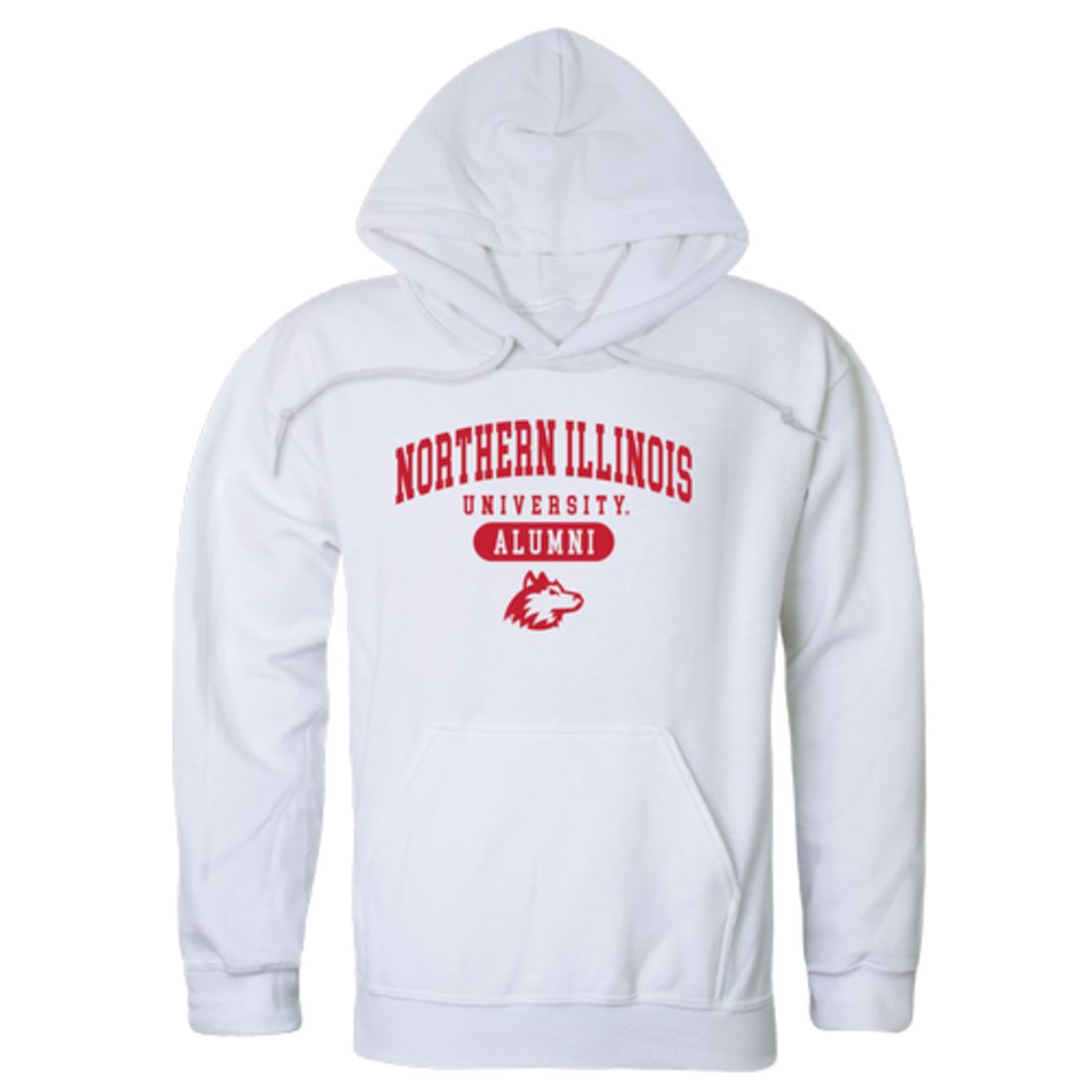 NIU Northern Illinois University Huskies Alumni Fleece Hoodie Sweatshirts Heather Grey-Campus-Wardrobe