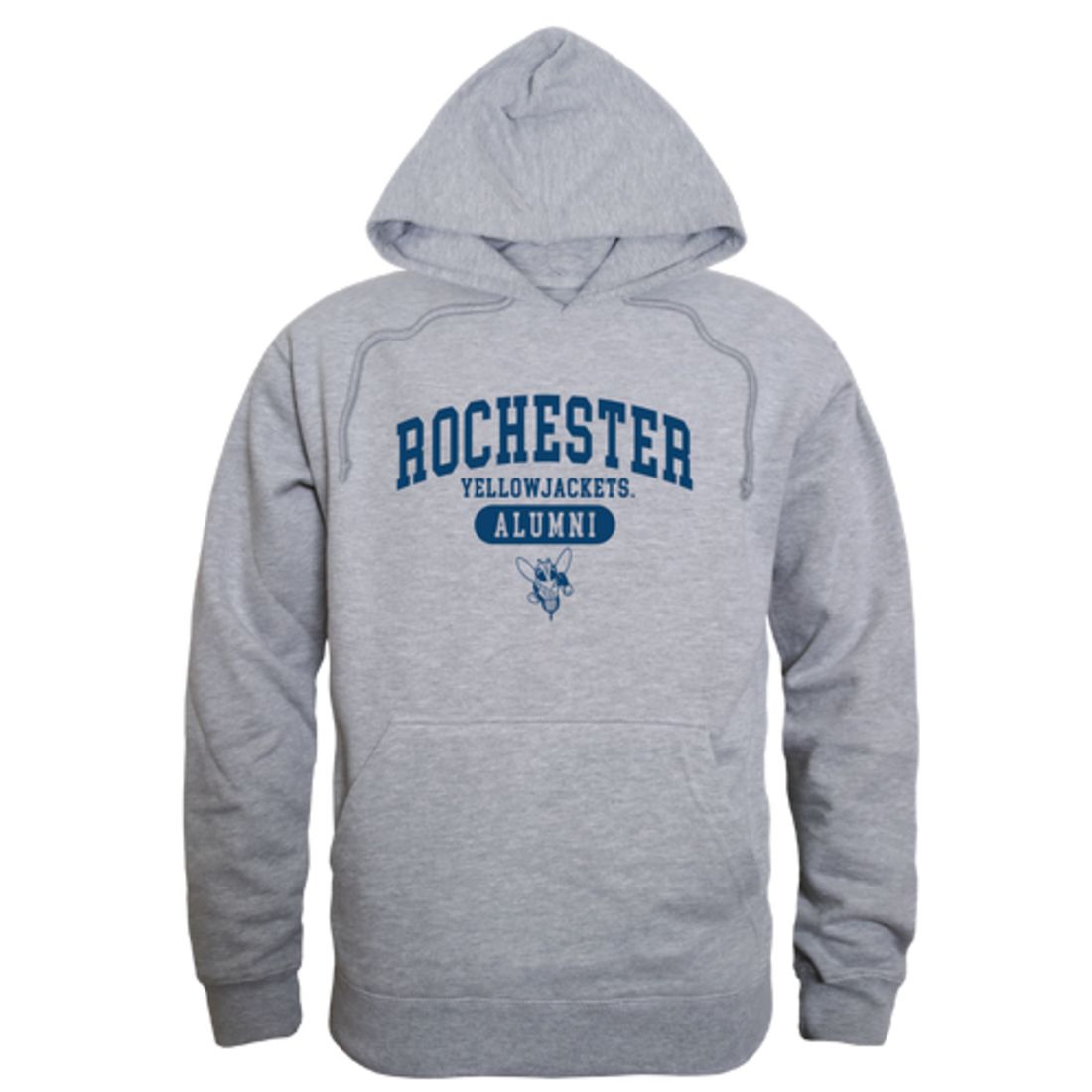 University of Rochester Yellowjackets Alumni Fleece Hoodie Sweatshirts Heather Grey-Campus-Wardrobe