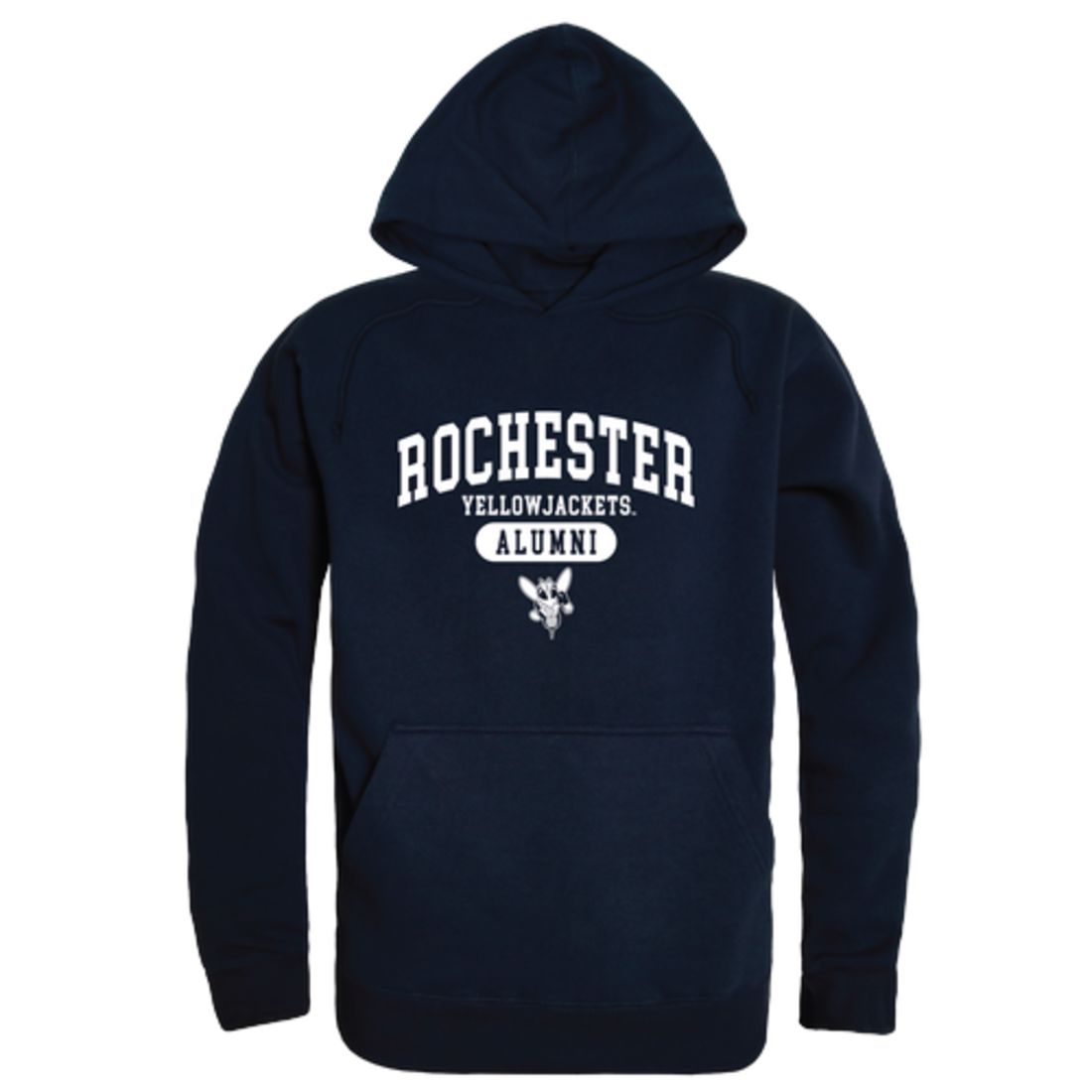 University of Rochester Yellowjackets Alumni Fleece Hoodie Sweatshirts Heather Grey-Campus-Wardrobe