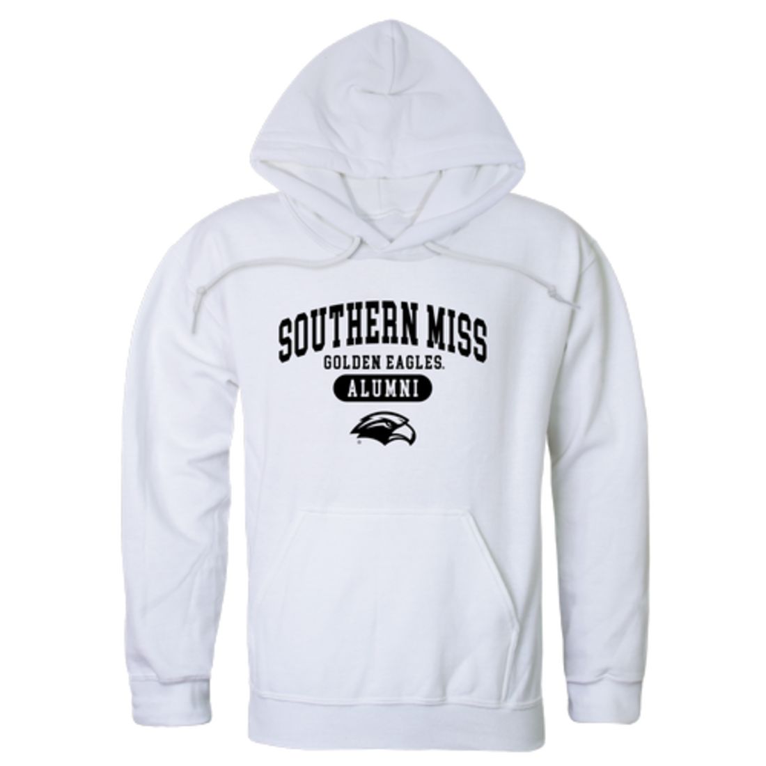 USM University of Southern Mississippi Golden Eagles Alumni Fleece Hoodie Sweatshirts Heather Charcoal-Campus-Wardrobe