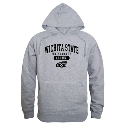 WSU Wichita State University Shockers Alumni Fleece Hoodie Sweatshirts Black-Campus-Wardrobe