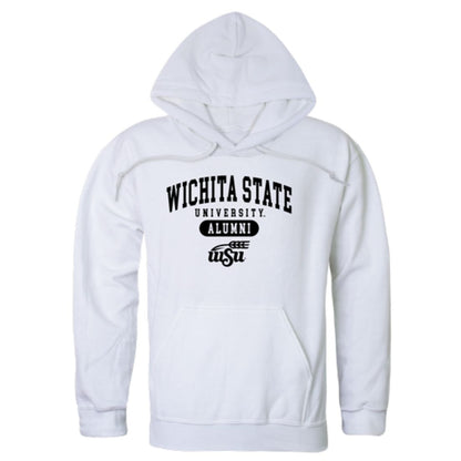 WSU Wichita State University Shockers Alumni Fleece Hoodie Sweatshirts Black-Campus-Wardrobe