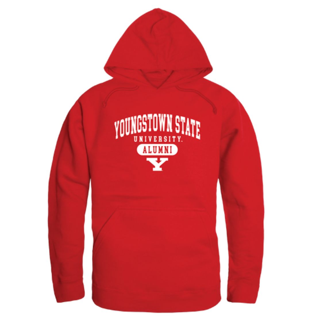 YSU Youngstown State University Penguins Alumni Fleece Hoodie Sweatshirts Heather Grey-Campus-Wardrobe