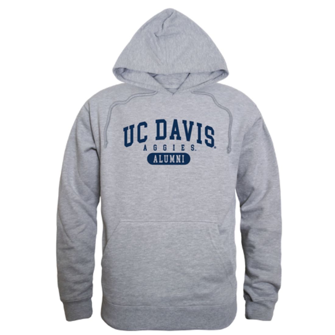 UC Davis University of California Aggies Alumni Fleece Hoodie Sweatshirts Heather Grey-Campus-Wardrobe